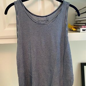 Free People Navy White Stripe Tank Top